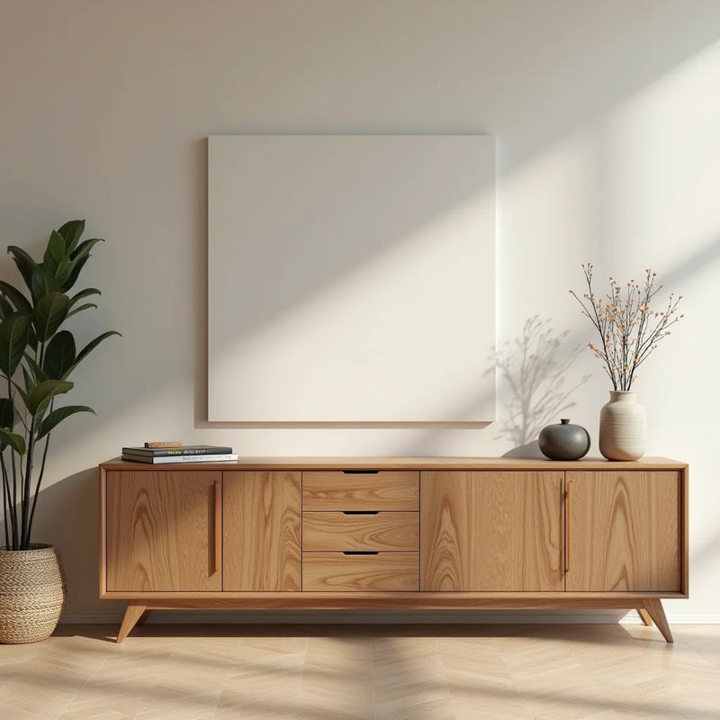 Solid Wood Sideboard Cabinets for Natural Warmth and Order