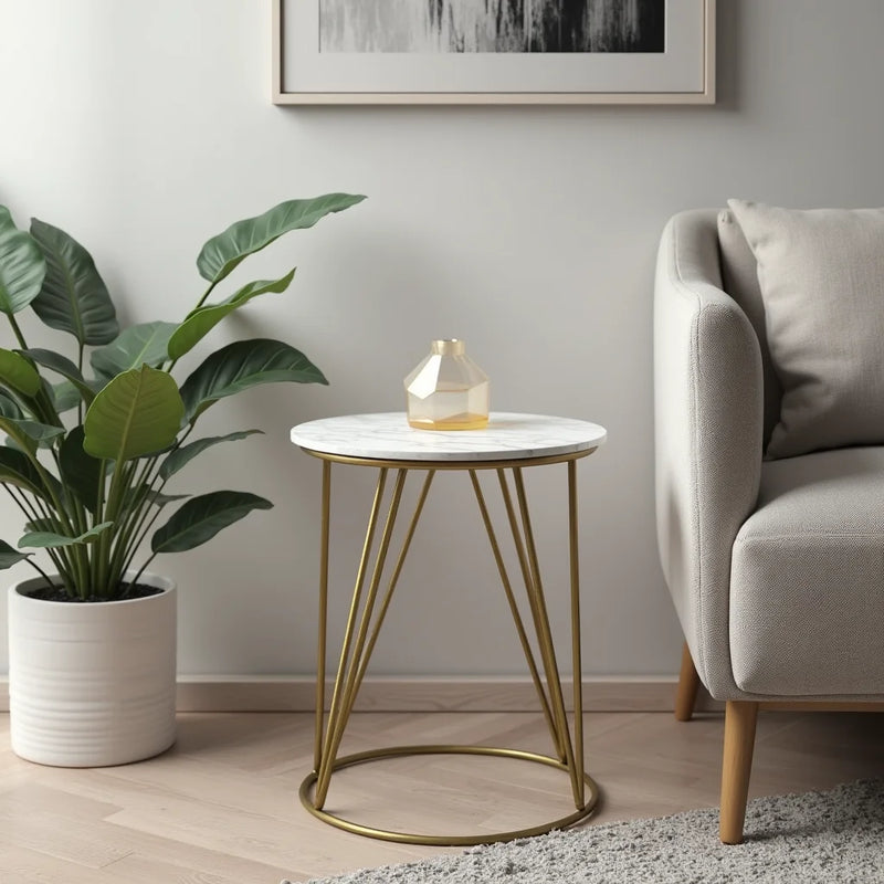 Marble Top Side Tables Sleek Style for Small Spaces