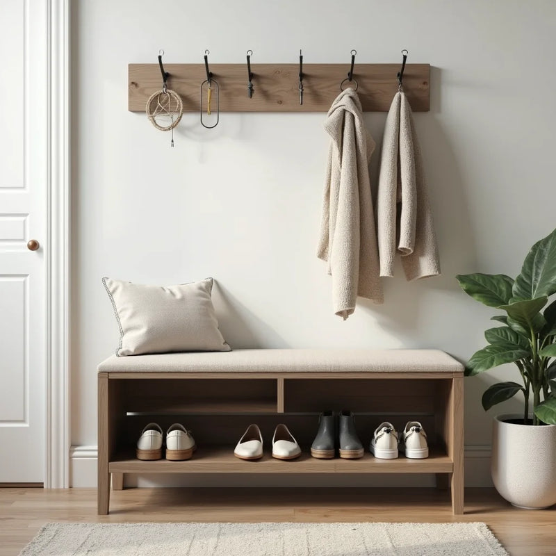 Clever Entryway Bench with Shoe Storage Ideas for Homes