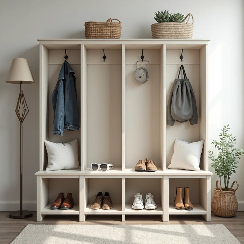 Mudroom Bench with Cubbies Planning Sizing and Storage