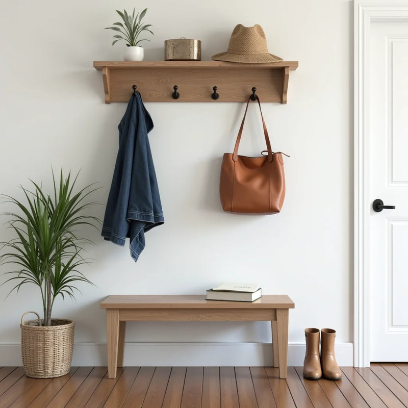 Declutter Fast with a Hall Tree with Bench and Hooks