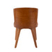 Bocello Mid-Century Chair in Walnut and Black Faux Leather by LumiSource - DTYStore