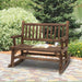Outsunny 2-Person Wood Rocking Chair with Log Design, Heavy Duty Loveseat with Wide Curved Seats for Patio, Backyard, Garden, Walnut - DTYStore