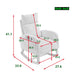 27.6"W Modern Accent High Backrest Living Room Lounge Arm Rocking Chair, Two Side Pocket - DTYStore