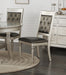 Luxury Silver Accent Tufted Upholstered Chairs Set of 2 Dining Side Chairs - DTYStore