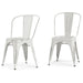 Fletcher - Metal Dining Side Chair (Set of 2) - Distressed White - DTYStore