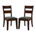 Pack of 2 Padded Leatherette Side Chairs in Dark Cherry - DTYStore
