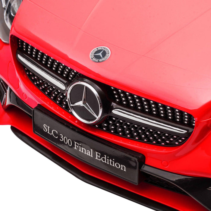 Mercedes SLC 300 Licensed Kids Electric Car with Remote Control, 12V Battery Powered Kids Ride on Car with Music, Lights, Suspension for 3-6 Years Old, Red - DTYStore