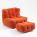Fluffy bean bag chair, comfortable bean bag for adults and children, super soft lazy sofa chair with memory foam and ottoman, indoor modern focus bean bag chair for living room, bedroom, apartment - DTYStore