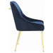 Dark Ink Blue and Gold Wingback Dining Chair (Set of 2) - DTYStore
