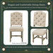 Retro Style Dining Chair Set with 4 Upholstered Chairs for Dining Room and Living Room (Natural Wood Wash) - DTYStore