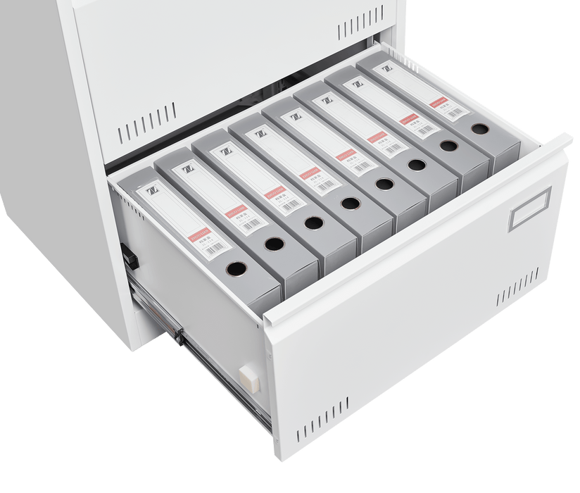 Filing Cabinet Lateral File Cabinet 2 Drawer, White Filing Cabinets with Lock, Locking Metal File Cabinets Three Drawer Office Cabinet for Legal/Letter/A4/F4 Home Offic - DTYStore