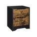 Black Wooden Nightstand with Two Drawers for Bedrooms and Other Places. - DTYStore