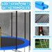 12 FT TRAMPOLINE OUTSIDE SAFETY NET WITH BASKETBALL HOOP - DTYStore