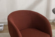 040-Set of 2 Boucle Fabric Dining Chairs With Black Metal Legs,Wine Red - DTYStore
