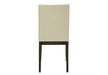 Dining Chair, 37' Height, Set Of 2, Upholstered, Dining Room, Kitchen, Cream Fabric, Grey Solid Wood, Transitional - DTYStore