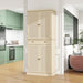 4 Door Cabinet with 1 Drawer, with 4 Adjustable Inner Shelves, Storage Cabinet - DTYStore