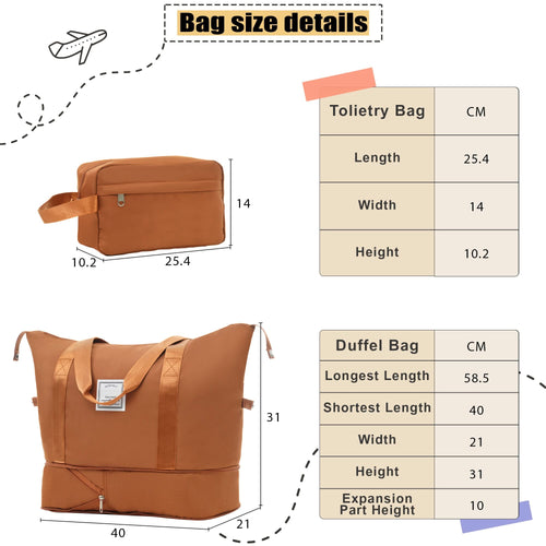 Softside Luggage Expandable 3 Piece Set Suitcase with Duffel Bag Upright Spinner Softshell Lightweight Luggage Travel Set - Image 24