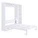 Queen Size Murphy Bed Wall Bed with Shelves,White - DTYStore
