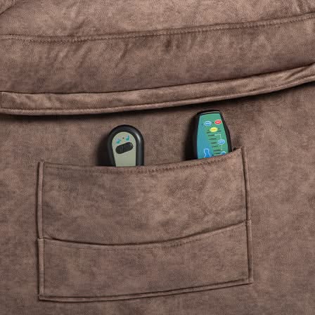 Comfortable Velvet Power Lift Recliner Chair Sofa with Massage and Heating for Elderly in Brown - Image 13