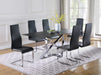 Set of 4 Leatherette Upholstered Dining Side Chairs, Black - DTYStore
