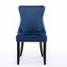 Furniture,Upholstered Wing-Back Dining Chair with Backstitching Nailhead Trim and Solid Wood Legs,Set of 2, Blue,SW8809BL, KD - DTYStore