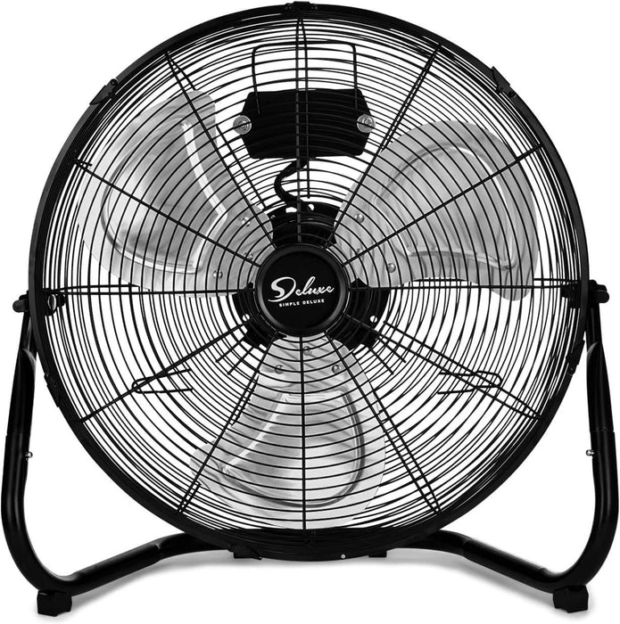 12 Inch 3-Speed High Velocity Heavy Duty Metal Industrial Floor Fans, Great for Workshops and Garages