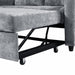 53.9" Modern Loveseat Pull-out Sofa Bed with Adjustable Backrest, Two Cup Holders , a Phone Holder, Three Charging Ports and Side Storage Pockets for Living Room, Grey - DTYStore
