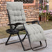 Outsunny Zero Gravity Chair, Folding Reclining Lounge Chair with Padded Cushion, Side Tray for Indoor and Outdoor, Supports up to 264lbs, Gray - DTYStore
