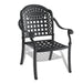 Cast Aluminum Patio Dining Chair 6PCS With Black Frame and Cushions In Random Colors - DTYStore