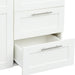 High wardrobe and kitchen cabinet with 2 doors, 2 drawers and 5 storage spaces,white - DTYStore
