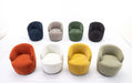 037-Chenille Fabric Swivel Accent Armchair Barrel Chair With Black Powder Coating Metal Ring,Gray Default -DTYStore