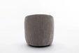 037-Chenille Fabric Swivel Accent Armchair Barrel Chair With Black Powder Coating Metal Ring,Gray Default -DTYStore