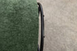 037-Chenille Fabric Swivel Accent Armchair Barrel Chair With Black Powder Coating Metal Ring,Green Default -DTYStore