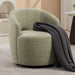 037-Chenille Fabric Swivel Accent Armchair Barrel Chair With Black Powder Coating Metal Ring,Light Green Default -DTYStore