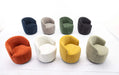 037-Chenille Fabric Swivel Accent Armchair Barrel Chair With Black Powder Coating Metal Ring,Yellow Default -DTYStore