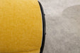 037-Chenille Fabric Swivel Accent Armchair Barrel Chair With Black Powder Coating Metal Ring,Yellow Default -DTYStore