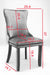 Furniture,Upholstered Wing-Back Dining Chair with Backstitching Nailhead Trim and Solid Wood Legs,Set of 2, Blue,SW8809BL, KD - DTYStore