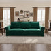 Chesterfield Sofa,93.7" King Pull Out Sofa Bed, 3-in-1 Velvet Convertible Sleeper Sofa with Nailhead Trim & Rolled Arm,Multi-Functional Sofa Bed for Living Room,Bedroom,Apartment,Office,Green - DTYStore