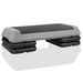 The Grey Aerobic Step Platform with 4 Risers Adjustable, Health Club Size Steppers for Exercise with risers for adjustable Home Workout, stair stepper for exercise and home gym - DTYStore