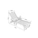 Lounge Chair with Side Table, 3-Piece Oversized Chaise Lounge Chair Set with Wood Texture,Navy Blue,All Weather Patio Lounge Chair with 5 Positions,Wheels&Cup Holder(include 2Lounge chairs and 1Table) - DTYStore