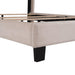 Queen Size Velvet Upholstered Platform Bed, Box Spring Needed - Beige - DTYStore