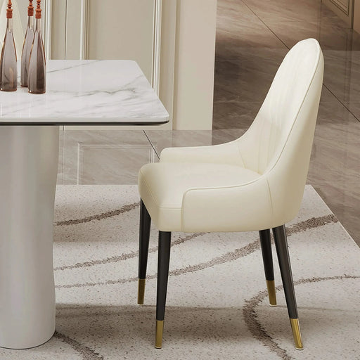 0.47' Thick Sintered Stone Composite Tempered Glass Top Rectangular Dining Table with Carbon Steel Base Default -DTYStore