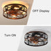 Caged Ceiling Fans with Lights Black, 20 inch Flush Mount Ceiling Fan Light, Farmhouse Small Ceiling Fan with Light Fixture, Reversible Fan for Bedroom(E26 Bulbs Included) - DTYStore