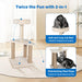 Cat Tree with Sisal Covered Scratching Post, 31.8 Inches Cat Tower with Plush Perchesfor Indoor Cats,15.7 x 31.8 Inches, Furniture Protect,Beige - DTYStore