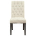 Beige and Smokey Black Tufted Side Chairs (Set of 2) - DTYStore
