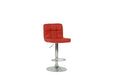 BAR STOOL in Red, Chrome - DTYStore