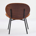 Mid-Century Modern Shell Chair Single Side Chair Tripod,Orange fabric Lounge Chair in Walnut Finish Comfortable Backrest,Orange color,SW1871OG - DTYStore