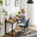 Modern Simple Style Wooden Work Office Desks with Storage,40 Inch,Brown - DTYStore