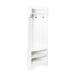 Minimalist Corner Hall Tree with Shoe Bench, Versatile Entryway Coat Rack with 4 Hooks, Corner Cabinet with Adjustable Shelf for Hallway, Living Room, White, 29.5''W*71.6''H - DTYStore